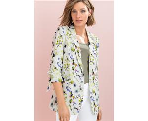 Capture Printed Blazer Ivory Floral