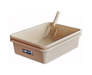 Cat Mate 3 Piece Litter Kit Beige Sieve Tray with Scoop (CLCMLT)