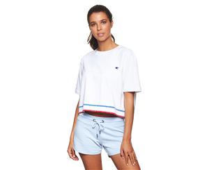 Champion ID Collection Tape Cropped Tee / T-Shirt / Tshirt - White