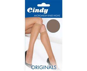 Cindy Womens/Ladies Micromesh Knee Highs (1 Pair) (Paloma Mink) - LW106