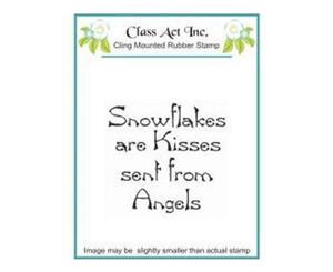 Class Act Cling Mounted Rubber Stamp 2.75In.X3.75In. Snowflake Kisses