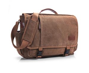 CoolBELL 15.6 Inch Canvas Vintage Shoulder bag-Coffee