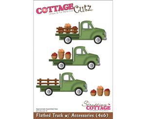 CottageCutz Die-Flatbed Truck W/Accessories 4.9&quotX2.2"