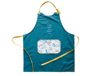 Cotton Chef Apron with Pocket for Women - Blue