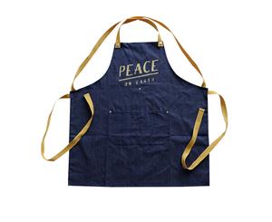 Cowboy Kitchen Apron with Pocket - Blue