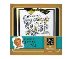 Crafters Companion - Leonie Pujol Masks And Stencils Set Joy