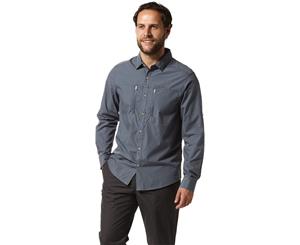 Craghoppers Mens Boulder Solar Shield Long Sleeve Shirt - Ombre Blue