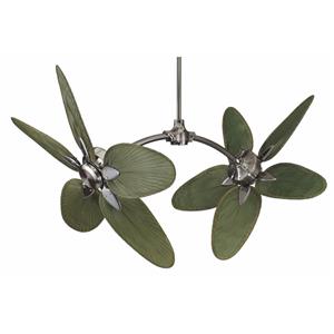 Crestwind Pewter Caruso Ceiling Fan - Green