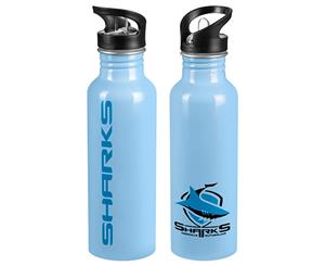 Cronulla Sharks NRL Aluminium 750ml Sipper Drink Bottle SOLID COLOUR