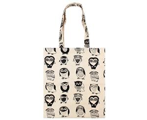 Cute Owl Women's Tote Bag - Black