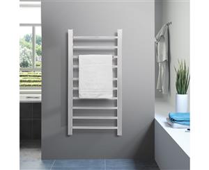 DEVANTI Heated Towel Rack Rail Electric Rails Dryer Warmer Ladder 10 Round Bars