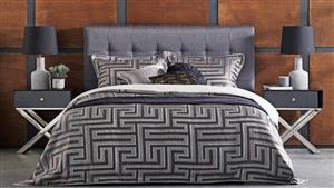 Davinci Christo Pewter Queen Quilt Cover Set