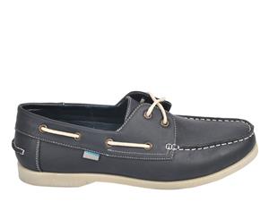 Deck Olympus Mens Casual Slip On Boat Shoe - Navy