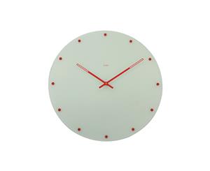 Degree White Dotted Glass Clock 35cm