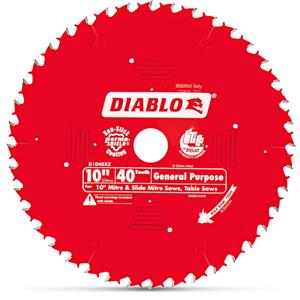 Diablo 254mm 40T TCT Circular Saw Blade for Wood Cutting - General Purpose