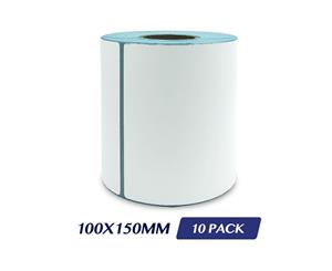 Direct Thermal Label Adhesive Labels Shipping Label Rolls - 100x150mm 300 Labels 10 Pack