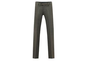 Dobell Mens Green Flannel Suit Trousers Regular Fit