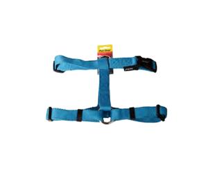 Dog Harness Nylon Reflective Adjustable - Aqua - 40cm-65cm x 25mm (Pet One)