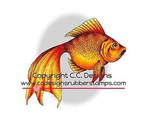 Doveart Cling Stamp 2.75X2.5 Fantail Goldfish