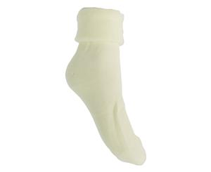 Dozy Toes Womens/Ladies Thermal Bed Socks (White) - W490