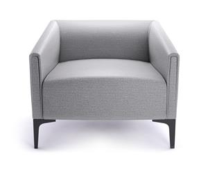 Drej Single Lounge - Black Leg - light grey