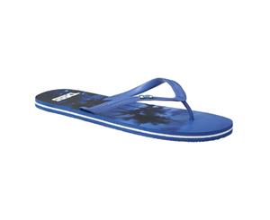 Duke Mens Maui Printed Flip Flops (Navy) - DC201