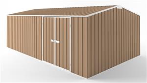 EasyShed D6038 Tall Truss Roof Garden Shed - Pale Terracotta