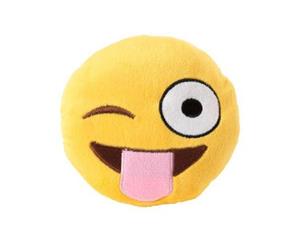 Emoji Tongue Out Large Soft Plush Dog Toy (FuzzYard)