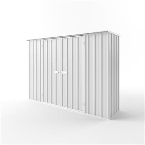 EnduraShed 3 x 0.78 x 2.12m Tall Flat Roof Garden Shed - Off White