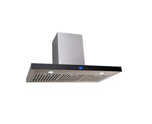 Euro Rangehood 900mm Canopy with Front Black Glass EA90STRS