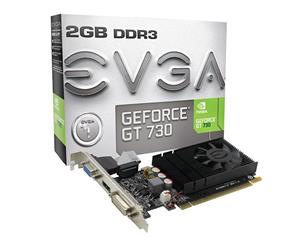 Evga Nvidia Geforce Pcie Gt730 Lp 2Gb Ddr3 128Bit 1400Mhz Single Slot