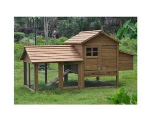 Extra Large Wooden Chicken Coop Rabbit Hutch 2 Level With Hatch