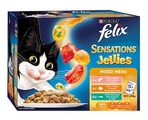 Felix Sensations Mixed Menu Wet Cat Food 12 x 85g