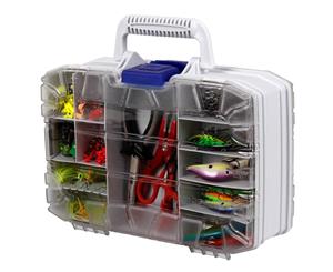 Flambeau 8321DS Double Sided Fishing Tackle Box - 13 Inch Clear Double Satchel