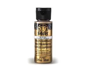 Folk Art Multisurface Metallic Acrylic Paint - 14K Gold - 2 Oz