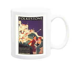 Folkestone Southern Railway Travel Poster Mug - 11 Fluid Oz