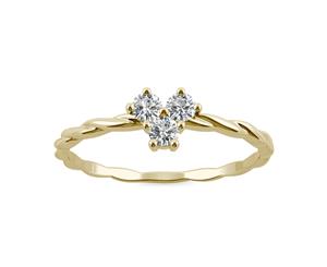 Forever One 2.5mm Round Moissanite Stackable Ring