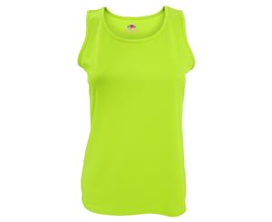 Fruit Of The Loom Womens/Ladies Sleeveless Lady-Fit Performance Vest Top (Lime) - RW4725