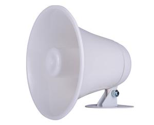 GME SPK03W 5 Watt PA Horn White with Lead and Plug