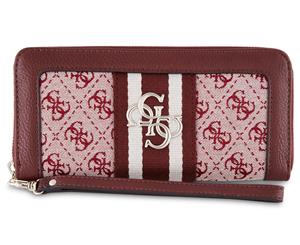 GUESS Vintage SLG Large Zip Around Clutch - Merlot