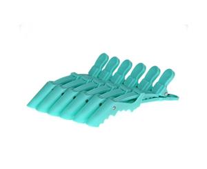 Glammar Crocodile Clips Turquoise 6pk