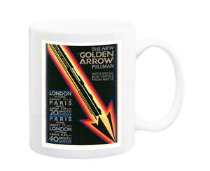 Golden Arrow 1920 Railway Poster Mug - 11 Fluid Oz