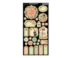 Graphic 45 - Time To Celebrate Chipboard Die-Cuts 6X12 Sheet Decorative