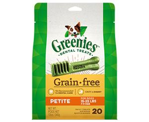 Greenies Grain-Free Dental Treats Petite For Dogs 7-11kg 340g