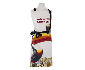 Guinness Gilroy Adjustable Apron Chef Kitchen Cooking w Bottle Opener Cream