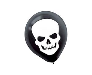 Halloween Skull/Skeleton Head Latex Balloons