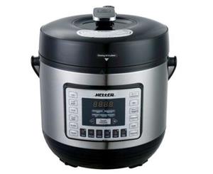 Heller 6L Litre 1000W Stainless Steel Electric Digital Slow/ Pressure Cooker- HPC1000