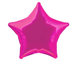 Hot Pink star 50cm (20) Foil Balloon Packaged