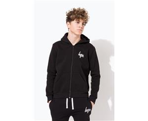 Hype Black Mini Script Kids Kids Unisex Zip Hoodie - Black