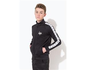 Hype Black Mini Script Tape Kids Kids Unisex Track Jacket - Black